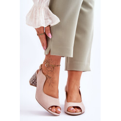 Moteriški zomšiniai aukštakulniai sandalai Maciejka 05870-04 smėlio spalvos 198727