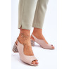 Moteriški zomšiniai aukštakulniai sandalai Maciejka 05870-04 smėlio spalvos | Sandalai moterims | jai24.lt