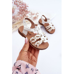 Vaikiški Velcro sandalai su juostelėmis Balta Sammy 198757