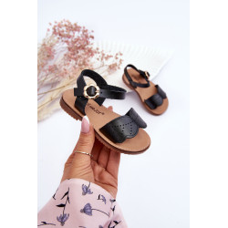 Klasikiniai vaikiški sandalai, juodi Izzy 198760