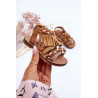 Vaikiški Velcro sandalai su kutais Brown Missy | Basutės vaikams | jai24.lt