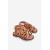 Vaikiški Velcro sandalai su kutais Brown Missy | Basutės vaikams | jai24.lt