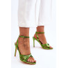 Moteriškos aukštakulnės basutės Žalios spalvos, mano brangusis | Sandalai moterims | jai24.lt