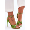 Moteriškos aukštakulnės basutės Žalios spalvos, mano brangusis | Sandalai moterims | jai24.lt