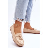 Klasikiniai suede Loafers smėlio spalvos Good Time | Mokasinai moterims | jai24.lt