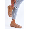 Klasikiniai suede Loafers smėlio spalvos Good Time | Mokasinai moterims | jai24.lt