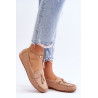 Klasikiniai suede Loafers smėlio spalvos Good Time | Mokasinai moterims | jai24.lt