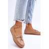 Klasikiniai suede Loafers smėlio spalvos Good Time | Mokasinai moterims | jai24.lt