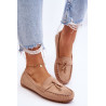 Klasikiniai suede Loafers smėlio spalvos Good Time | Mokasinai moterims | jai24.lt