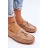 Klasikiniai suede Loafers smėlio spalvos Good Time | Mokasinai moterims | jai24.lt