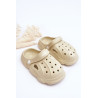 Vaikiškos šlepetės su putomis Crocs Beige Debesuota | Šlepetės vaikams | jai24.lt