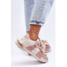 Madingi moteriški sportiniai batai su raišteliu smėlio spalvos ir rožinės spalvos „Chillout“! | Kedai | jai24.lt