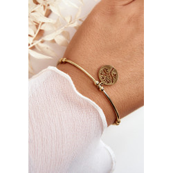 Moteriška prisegama plieno apyrankė, auksinė 198803