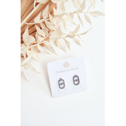 Ovalūs, sidabriniai auskarai 198810