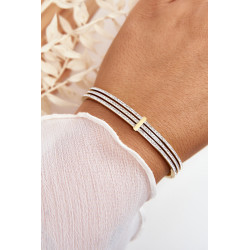 Nerūdijančio plieno apyrankė su kubiniu cirkonio auksu 198817