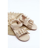 Vaikiški sandalai su Velcro širdelėmis Smėlio spalvos Havana | Basutės vaikams | jai24.lt