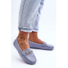 Moteriški klasikiniai zomšiniai batai, mėlyni Corinell | Mokasinai moterims | jai24.lt