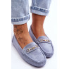 Moteriški klasikiniai zomšiniai batai, mėlyni Corinell | Mokasinai moterims | jai24.lt