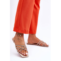 Moteriški sandalai su dirželiais su kalnų krištolais Juodieji Leomi 198855