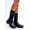 Moteriški kulkšnies batai su juodomis kojinėmis | Ilgaauliai batai | jai24.lt