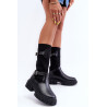Moteriški kulkšnies batai su juodomis kojinėmis | Ilgaauliai batai | jai24.lt