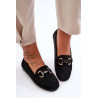 Moteriški zomšiniai mokasinai su ornamentu juoda dionira | Mokasinai moterims | jai24.lt