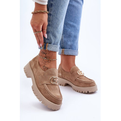 Moteriški zomšiniai pusbačiai su smėlio spalvos ornamentu 198882