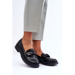 Odiniai batai su plokščiu kulnu, juodi SBarski HY335 198894