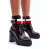 Odiniai batai su kulnais Juodi Adrijana | Auliniai batai moterims | jai24.lt