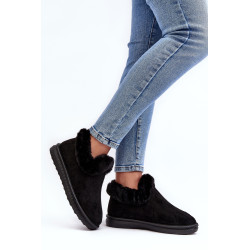 Moteriški žemi sniego batai su kailiu Juoda Pilani 198946