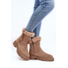 Moteriški zomšiniai batai su kailiu Beige Hasiva | Auliniai batai moterims | jai24.lt