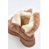 Moteriški zomšiniai batai su kailiu Beige Hasiva | Auliniai batai moterims | jai24.lt