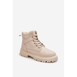 Moteriški batai su užtrauktuku su flisiniu pamušalu Beige Gremiva 198948