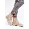 Moteriški batai su užtrauktuku su flisiniu pamušalu Beige Gremiva | Auliniai batai moterims | jai24.lt