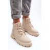 Moteriški batai su užtrauktuku su flisiniu pamušalu Beige Gremiva | Auliniai batai moterims | jai24.lt