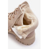 Moteriški batai su užtrauktuku su flisiniu pamušalu Beige Gremiva | Auliniai batai moterims | jai24.lt