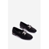 Moteriški mokasinai su puošmena Black Camilena | Pavasariniai batai | jai24.lt
