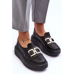 Moteriški odiniai platforminiai batai Black Lewski 3398/2 198957