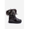 Moteriški sniego batai su kailiu Black Big Star MM274379 | Žieminiai batai | jai24.lt