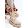 Moteriški sniego batai storu padu GOE MM2N4079 smėlio spalvos | Žieminiai batai | jai24.lt