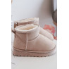 Vaikiški sniego batai Botki izoliuoti smėlio spalvos Nallita | Aulinukai vaikams | jai24.lt