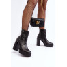 Moteriški odiniai kulkšnies batai ant kulno ir platformos Laura Messi 2690 juodi | Auliniai batai moterims | jai24.lt
