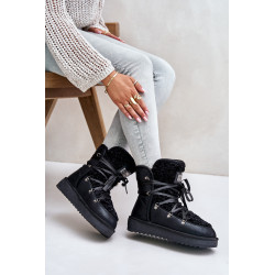 Neperšlampami platforminiai sniego batai vegan D.Franklin DFSH370004 Juodi 199053