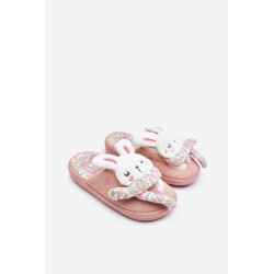 Vaikiškos šlepetės storu padu pilkais triušiais Dasca 199060