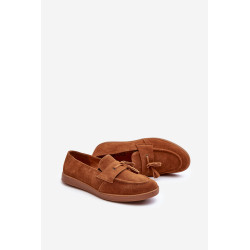 Vyriški zomšiniai Loafers Batai Zazoo 1566 Ruda 199063