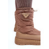 Tamsiai smėlio spalvos Lureta moteriški sniego batai storu padu | Žieminiai batai | jai24.lt