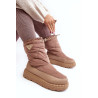 Tamsiai smėlio spalvos Lureta moteriški sniego batai storu padu | Žieminiai batai | jai24.lt