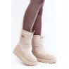 Tamsiai smėlio spalvos Lureta moteriški sniego batai storu padu | Žieminiai batai | jai24.lt