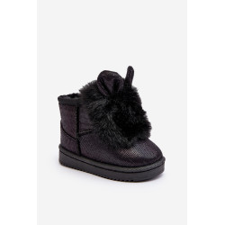 Vaikiški sniego batai su kailiniu pamušalu ir ausų detalėmis pilka Betty 199069