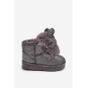 Vaikiški sniego batai su kailiniu pamušalu ir ausų detalėmis pilka Betty | Aulinukai vaikams | jai24.lt